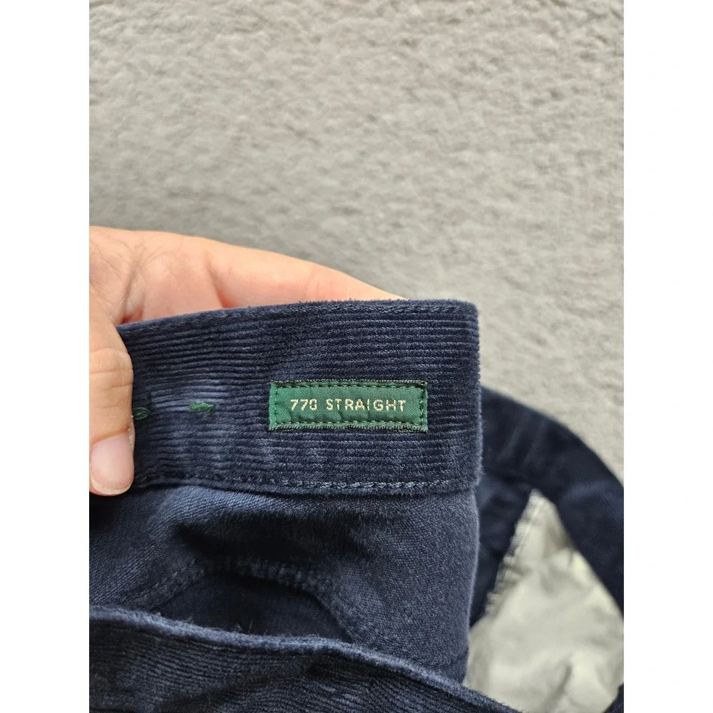 J.Crew Oarsman 770 Straight Pants 30x32 Navy Blue Corduroy Stretch Casual